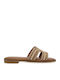 Damen Flache Sandalen Beige