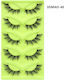5 Pairs Set Green False Lashes Fox Eye Type Voluminous Realistic Fox Eye Shape Specifications 3dmao-40