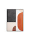 Varme A Decorative Painting Frame 60x80x4cm Canvas Multicolor Wood Black C543158
