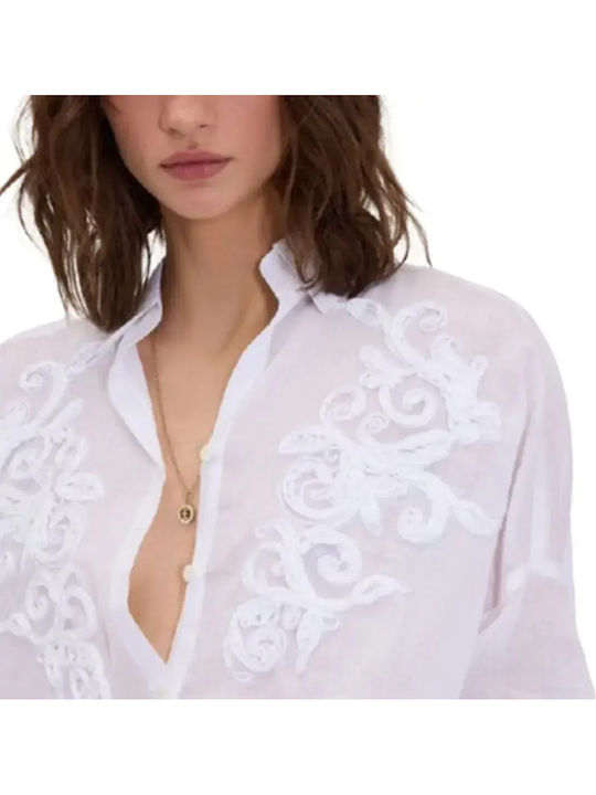 Long Sleeve Women's Shirt Optic White