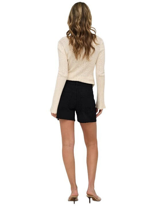 Only Damen-Shorts Washed Schwarz