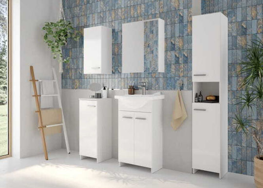 Deftrans Πάγκος χωρίς Νιπτήρα Μ30xΒ30xΥ79cm White Gloss