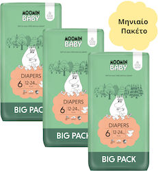 Moomin Baby Памперси с Лента Monthly Pack No. 6 за 12-24kg 153 Брой Moomin Baby Памперси с Лента Monthly Pack No. 6 за 12-24kg 153 Брой