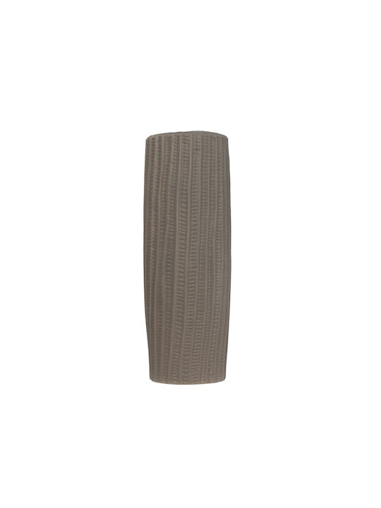 Liberta Decorative Ceramic Vase Rige Gray 12x12...