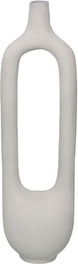 Liberta Decorative Aluminum Vase Finton White 17x14xH62cm