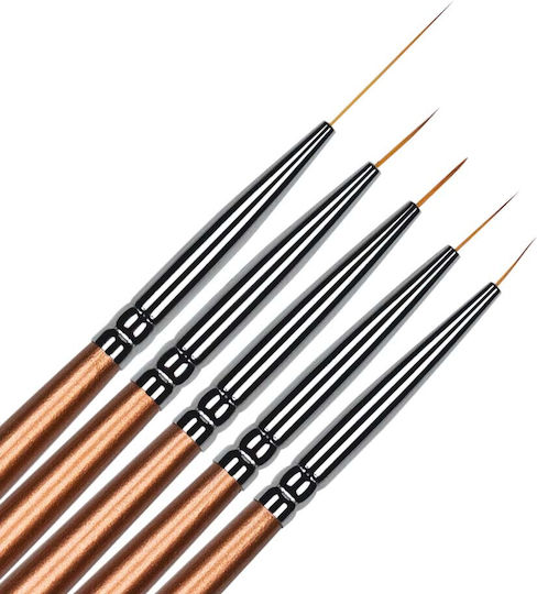 Luxorise Set 5 Nail Art Brushes Fine Lines
