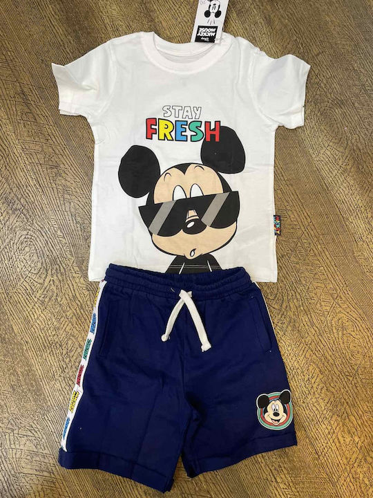 Kids Set with Shorts Summer 2 Pieces White