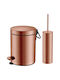 Sanco Inox Σετ Πιγκάλ και Καλαθάκι Μπάνιου Soft Close 5lt Κόκκινο