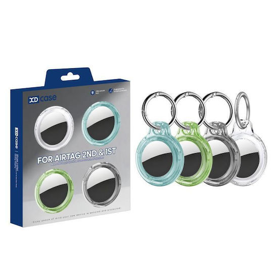 Xdcase Case for AirTag in Transparent Colour 4pcs