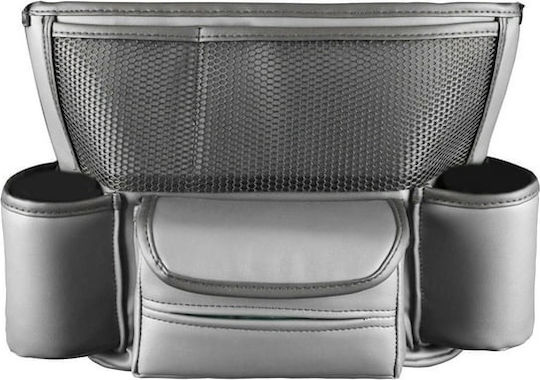 Auto-Aufbewahrungsorganisator Vordersitzbefestigung Leder Große Kapazität Becherhalter Taschentuchhalter Schwarz