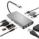 Thunderbolt 3 / USB-C Docking Station με HDMI 4K PD Ethernet Ασημί