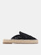 Knitted Women's Espadrilles In Black Color