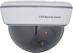 Relaxdays Fake Surveillance Camera Dome Shape White 8.5x12.5cm