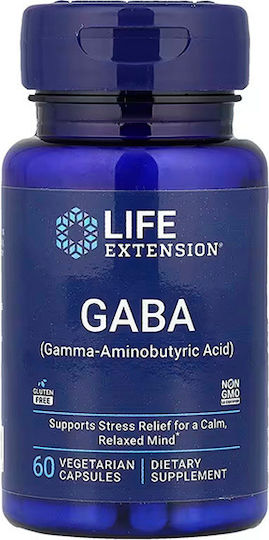 Life Extension Gaba 100mg 60 Φυτικές Κάψουλες