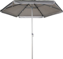 Lianos Lianos Strandsonnenschirm Aluminium Durchmesser 2.2m mit UV-Schutz und Strand Sonnenschirm Silber Lianos Lianos Strandsonnenschirm Aluminium Durchmesser 2.2m mit UV-Schutz und Strand Sonnenschirm Silber