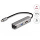 DeLock USB-C Docking Station με HDMI 4K PD Ασημί (61060)
