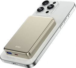 Wiwu P15-1 MagSafe Power Bank 10000mAh 15W Stromlieferung Gold Wiwu P15-1 MagSafe Power Bank 10000mAh 15W Stromlieferung Gold