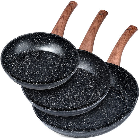 Vilde Set Tigăi din Aluminiu cu Acoperire Antiaderentă 3 Bucăți