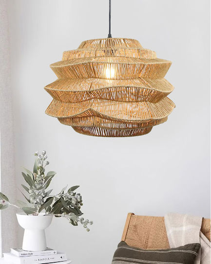Liberta Bambusa Pendant Light with Rope 48x48x32cm
