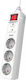 Power Strip Protection Cp3-1300-70 Schuko 3 Sockets 1300j/70db White Crystal Audio