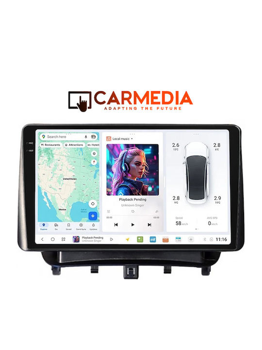 Carmedia Sistem Audio Auto pentru Ford Transit 2014-2020 Bluetooth USB Wi-Fi GPS Apple CarPlay Android Auto cu Ecran Tactil 9.5"