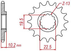 Vorderes Ritzel 432 14 Zähne 4163 RK123861 Vorderes Ritzel 432 14 Zähne 4163 RK123861