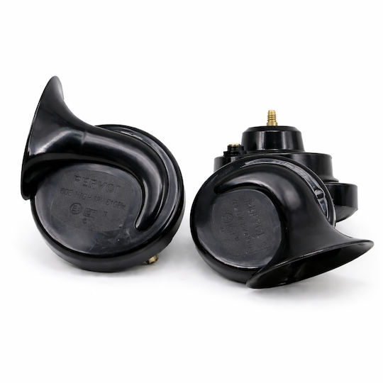Car Horn 12v Snail 106db 78mm Waterproof Set of 2 Black – Ctc-551