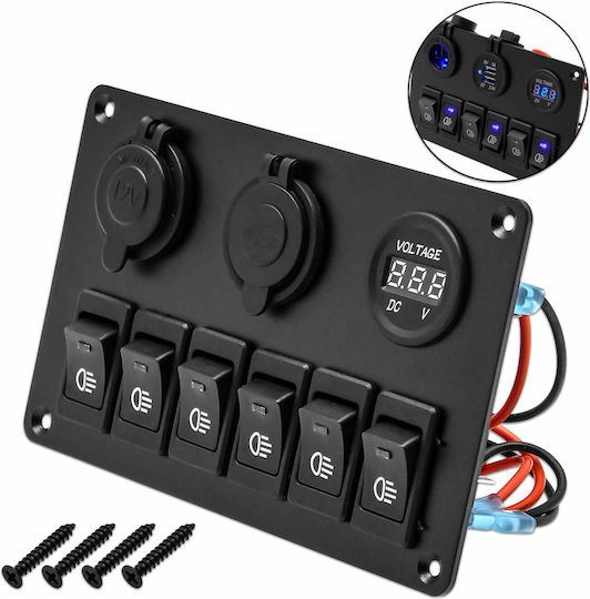 Jiageng Instrument Digital Voltmetru Auto Pentru Montare la Priză de Țigări
