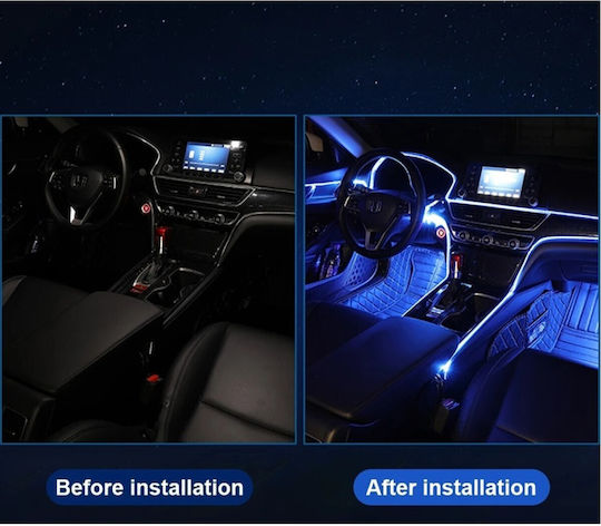 Universelles Ambientebeleuchtung Innenraum-Dekorationsbeleuchtung für Autos Schwarzes LED-Lichtband