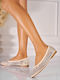 Women's Ballerina Shoes in Beige Colour