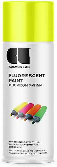 Cosmos Lac Σπρέι Βαφής Κίτρινο Κίτρινο Φωσφοριζέ 400ml