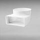 Adapter 220x90mm Φ125 90°