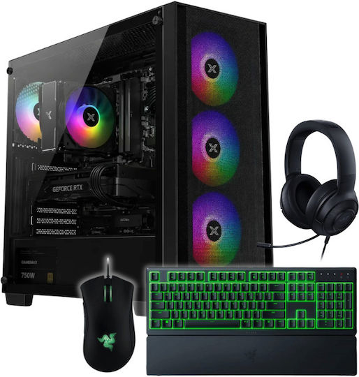 Vengeance Gamer's Choice Titan-V6 Гейминг Настолен Компютър Ryzen 7-8700F 32GB DDR5 1TB SSD GeForce RTX 5070 Без Операционна Система
