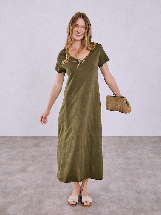 Celestino Women's Maxi Dress Cotton Loose Fit K...