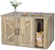 Relaxdays Cat Toilet Brown L50 x W49cm