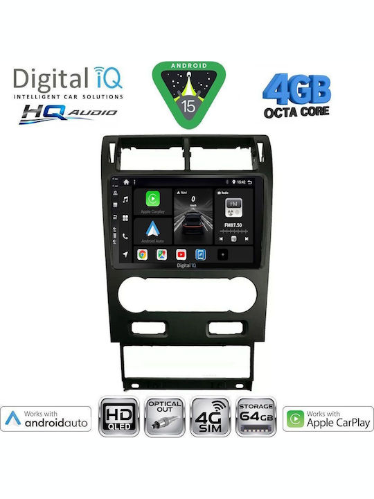 Digital IQ Auto-Audiosystem Für Ford Mondeo 2003-2006 Bluetooth USB Eingebautes Wi-Fi GPS Apple CarPlay Android Auto Mit 9 Zoll Touchscreen
