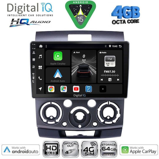 Digital IQ Car Audio System for Ford Ranger Mazda BT-50 2006-2011 Bluetooth USB WiFi GPS Apple CarPlay Android Auto with 9" Touch Screen