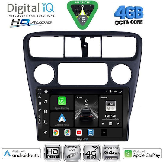 Digital IQ Car Audio System for Honda Accord 1998-2004 Bluetooth USB WiFi GPS Apple CarPlay Android Auto with 9" Touch Screen