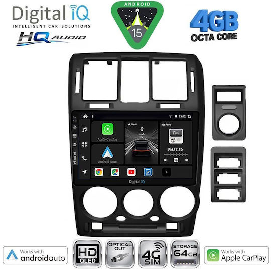 Digital IQ Ηχοσύστημα Αυτοκινήτου για Hyundai Getz 2002-2011 (Bluetooth/USB/WiFi/GPS/Apple-Carplay/Android-Auto) με Οθόνη Αφής 9"