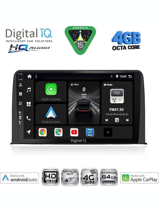 Digital IQ Car Audio System for Honda CR-V 2017-2023 (Bluetooth/USB/WiFi/GPS/Apple CarPlay/Android Auto) with 10" Touch Screen