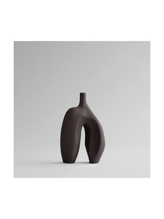 101 Copenhagen Decorative Ceramic Vase Ni Medio Brown 24x21xH43cm
