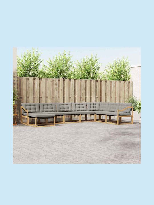 Outdoor Corner Wooden Sofa With Cushions 404x24...