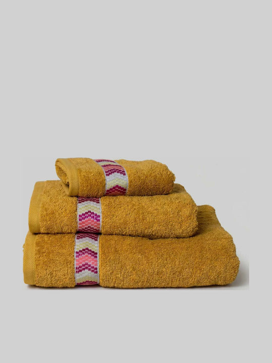 White Fabric Pollie Yellow Bath Towels Weight 6...