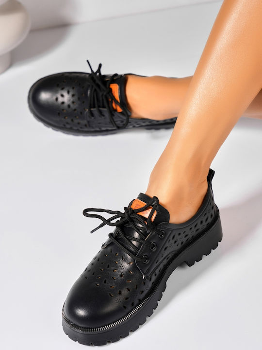 Piaodu Women's Oxfords in Black Colour