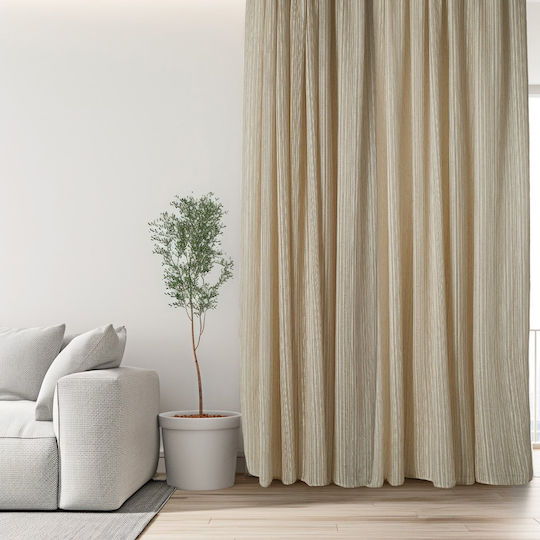 Whitegg Vorhang mit Bleistiftfalten K0230 Beige 270x280cm