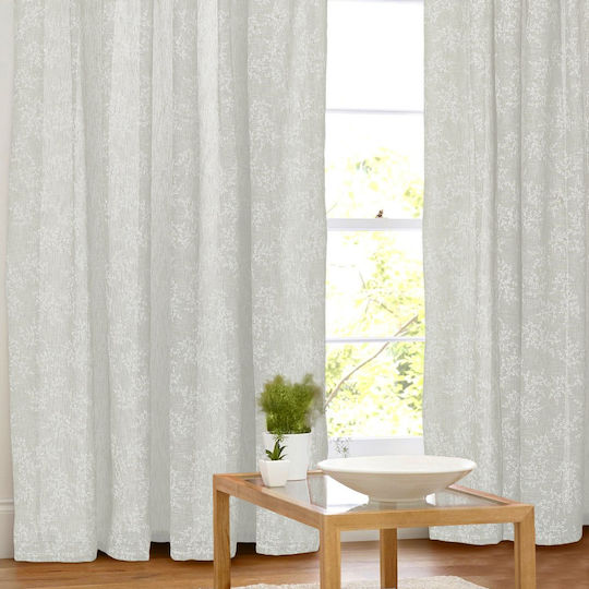 Whitegg Κουρτίνα με Τρέσα K0112 Λευκή 150x200εκ.