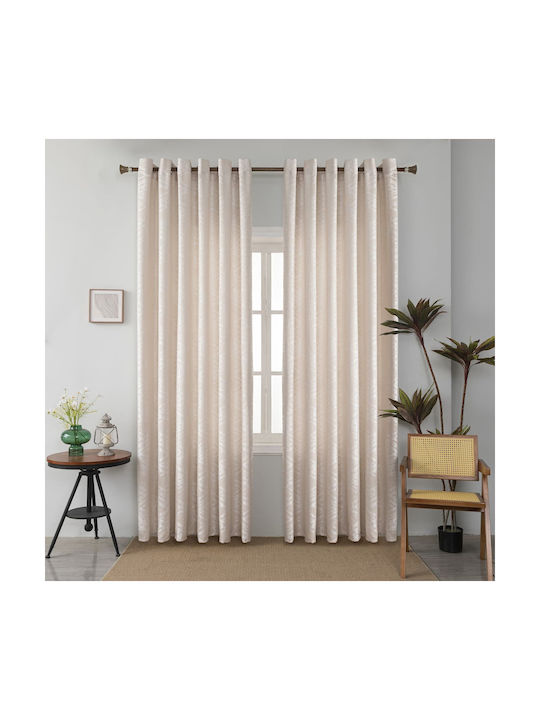 Lucktora Window Curtain with Pencil Pleat Ecru 270x280cm