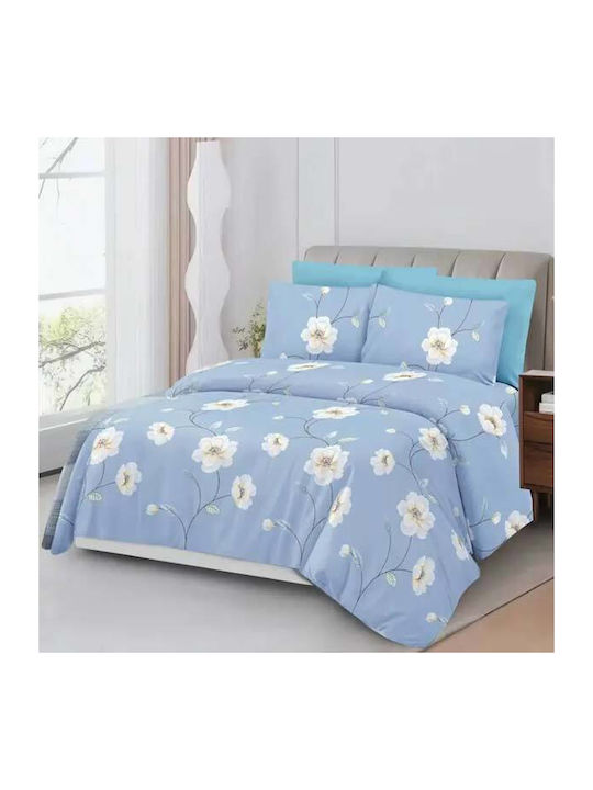SpitiBazaar King Size Bed Sheets Set with Rubbe...