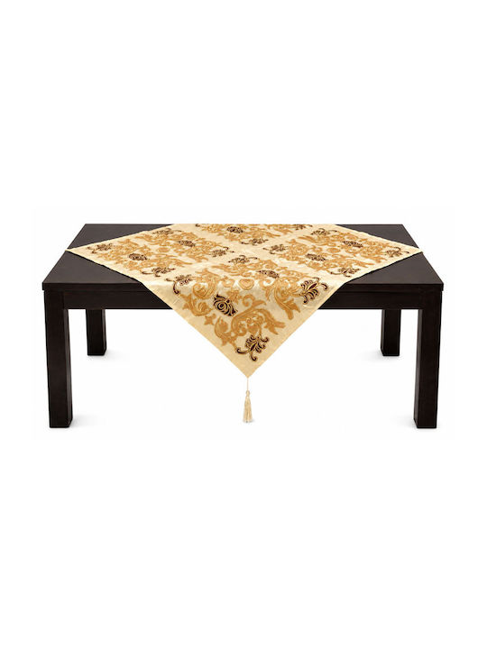 Inart Tablecloth Gold-Brown 90x90cm