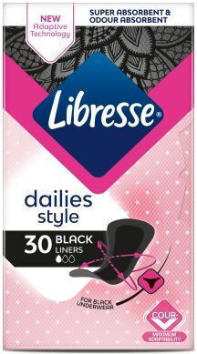 Libresse Daily Normal Black Sanitary Pads 30pcs